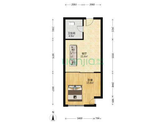 茂华金汇公馆 1室1厅1卫 61平方