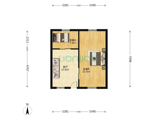 朝阳新村三区 2室1厅0卫 72平方