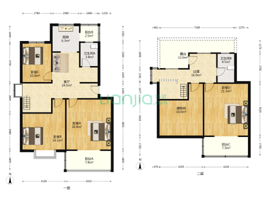 百草园(豫英路) 4室1厅2卫 192平方