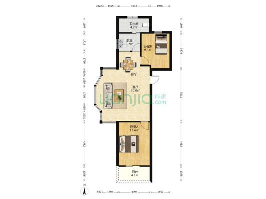 立马新苑 2室1厅1卫 72平方