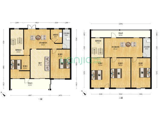 宁安路 7室1厅2卫 218平方