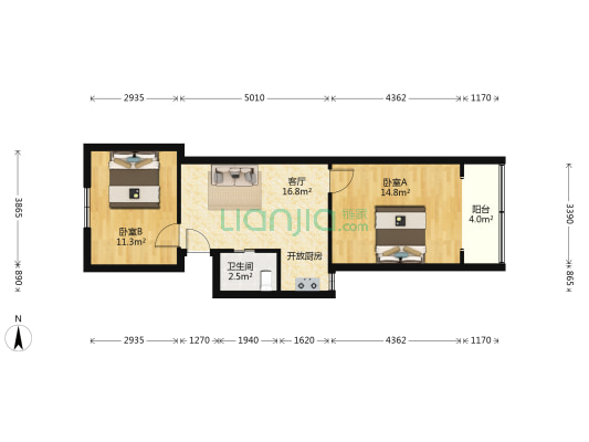 长虹路 2室1厅1卫 63平方