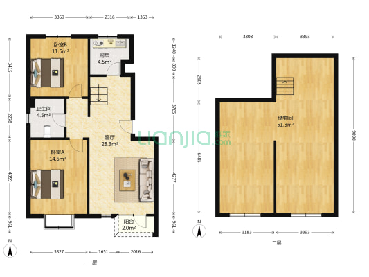 阳光尚城二期 2室1厅1卫 109平方