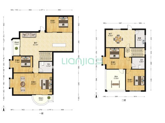 怡海花园 5室2厅2卫 171平方
