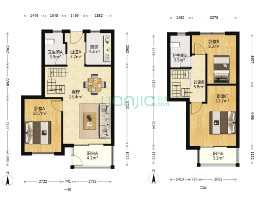 西房拱宸外滩 3室1厅2卫 89平方