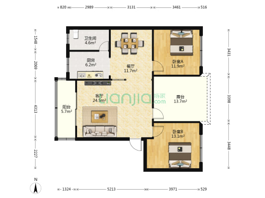 胜利路336号 2室2厅1卫 98平方