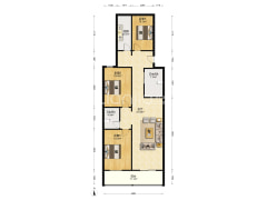 【开发区顺通小区南北通透低楼层大三居】-涿州顺通小区户型图