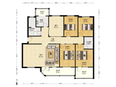 涿州宜佳旺广场精装160平大4居室-涿州供电公司小区户型图