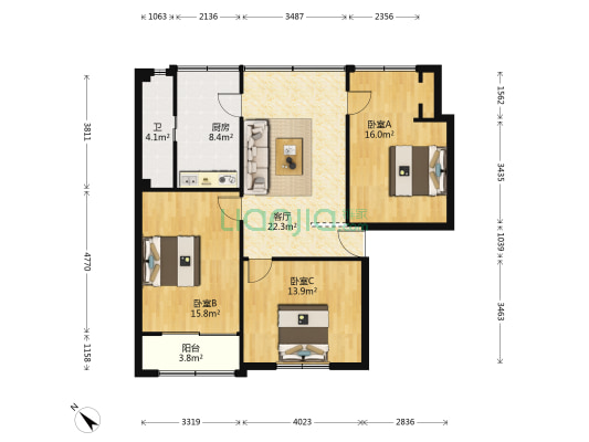 华阳大道二段273号 3室1厅1卫 98平方