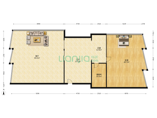 置地广场写字楼 1室1厅0卫 387平方