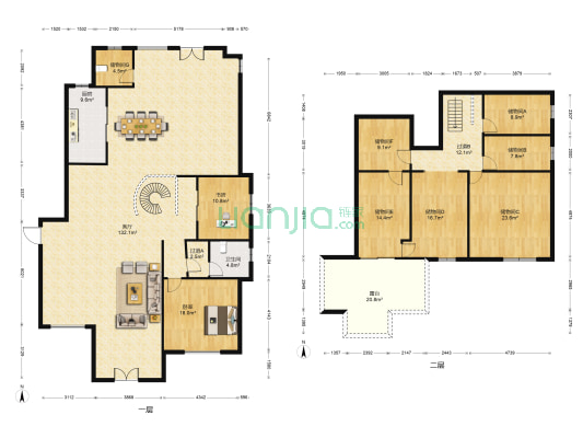 保利湖畔林语西区 2室1厅1卫 259平方