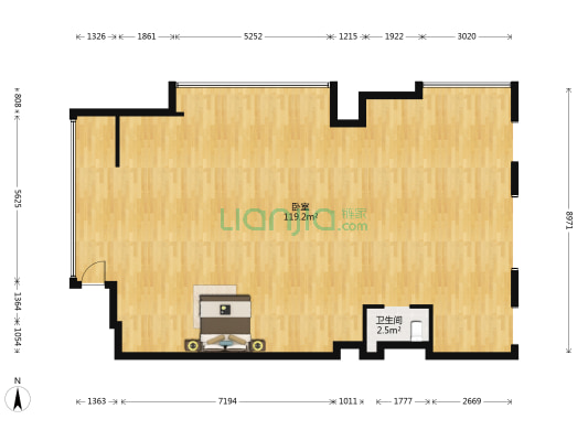凤凰汇聚龙中心 1室0厅1卫 182平方
