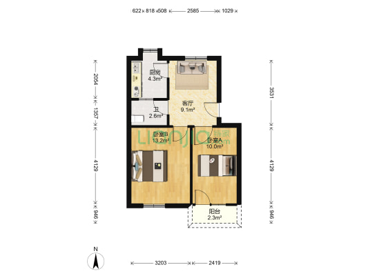 文武里小区 2室1厅1卫 51平方