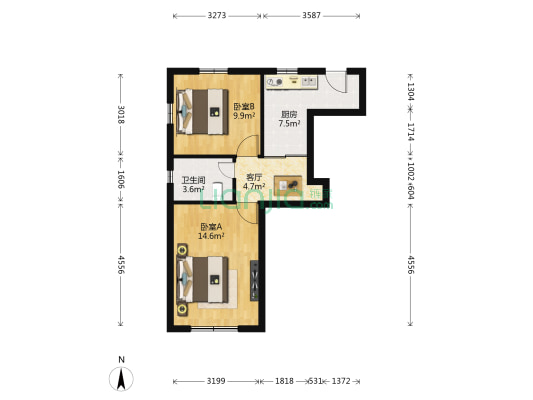 新闵小区 2室1厅1卫 51平方