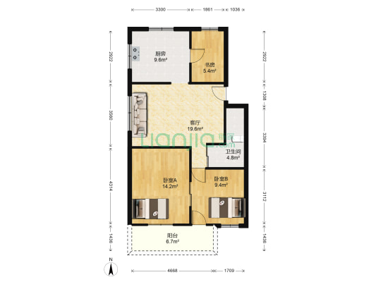曙东新村 3室1厅1卫 92平方