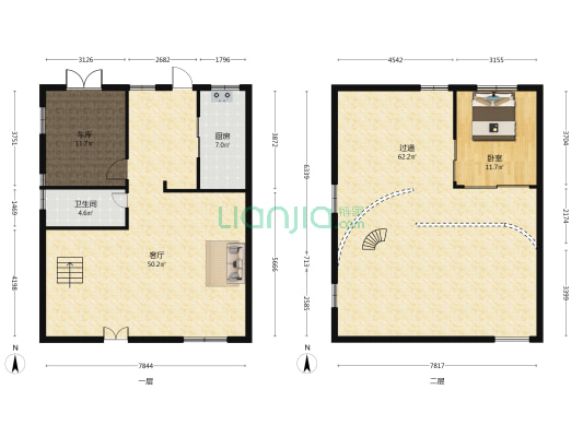 景江花园二期 1室1厅1卫 308平方
