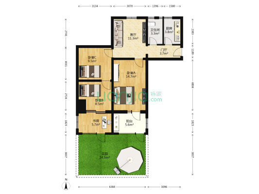 地藏庵 4室1厅1卫 72平方