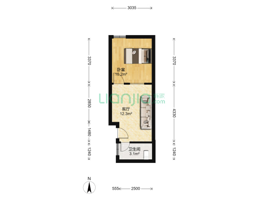 石家湾 1室1厅1卫 36平方