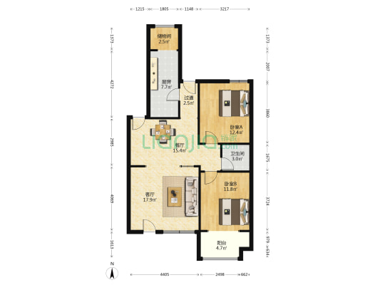 温泉郡 2室2厅1卫 101平方