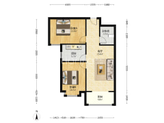 出售 联合七号院南向两居  精装修未住 采光好-涿州联合七号院户型图