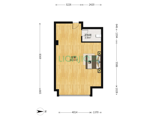 水安盛世桃源 1室0厅1卫 81平方