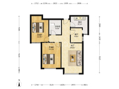 鸿坤理想湾 高铁旁  两居房本满二  随时看房有钥匙-涿州鸿坤理想湾南区户型图
