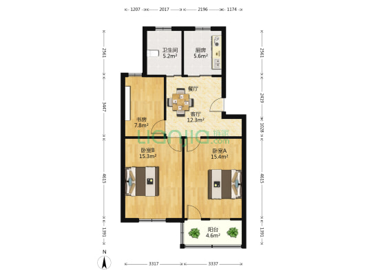 酒厂小区 3室1厅1卫 80平方
