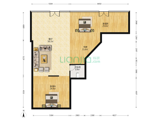 乐港名苑 3室1厅1卫 140平方
