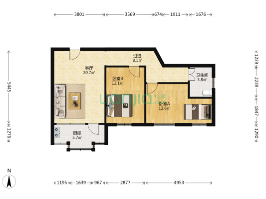 新达路5号房源|户型图|小区车位|交通地址详情分析!