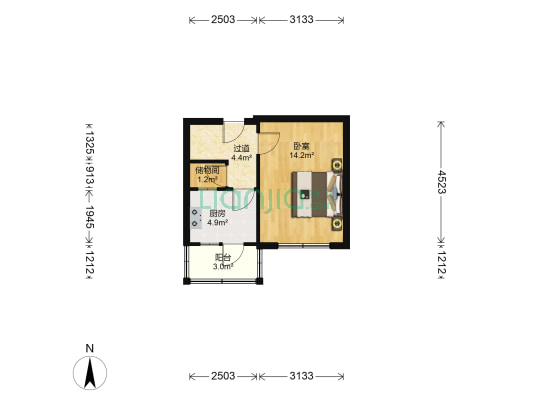 明廉小区 1室0厅0卫 38平方