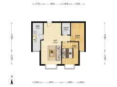 中间楼层，诚意出售，全天采光，-涿州紫竹园户型图