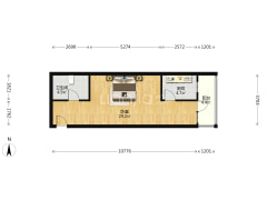 善水永利花园 1室1厅 东-涿州善水永利花园户型图