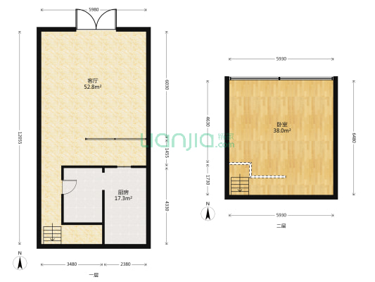 世茂广场 1室1厅0卫 76平方