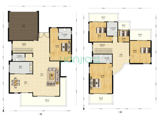 伯爵园 5室2厅4卫 457平方