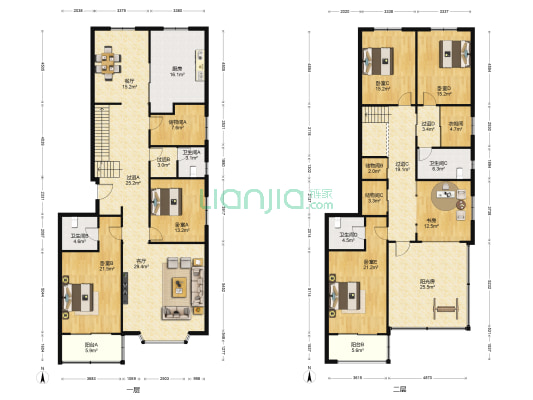 怡禾风景 6室2厅4卫 355平方