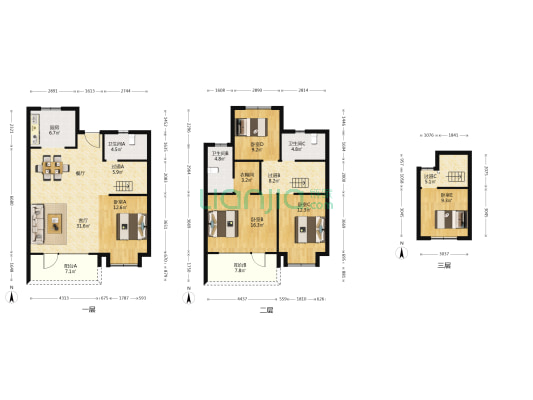 映园  5室1厅3卫 170平方