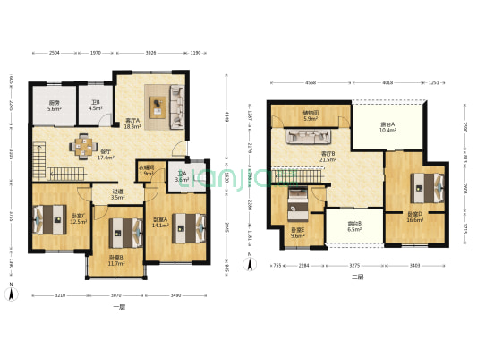 珍宝公寓 5室3厅2卫 108平方