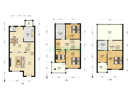 半岛花园别墅 4室2厅3卫 183平方
