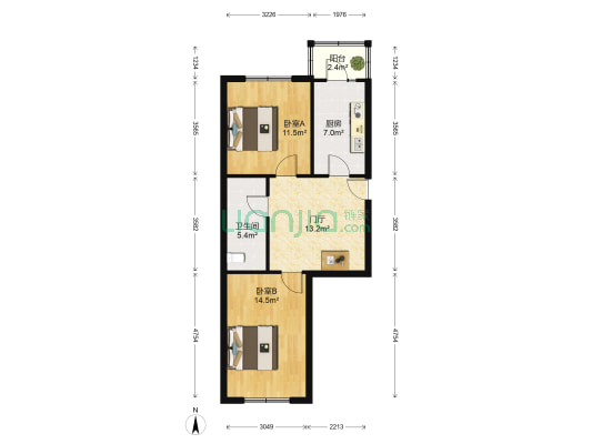 公滨路246-5号 2室0厅1卫 74平方