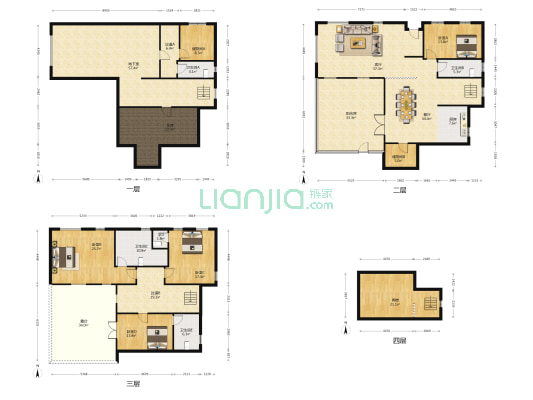 绿洲湾8号 4室2厅5卫 382平方