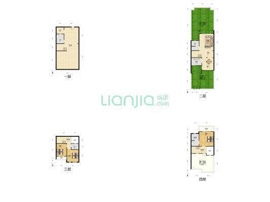 金科东方大院二期 3室2厅4卫 255平方