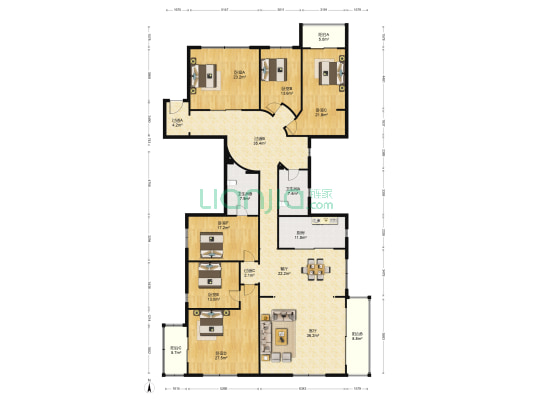 联盟新城一期 6室2厅2卫 325平方