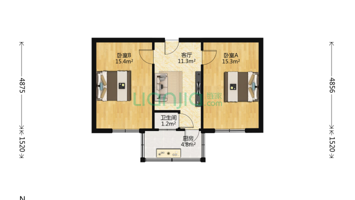 省安装公司宿舍二手房实景图