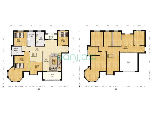 中南御锦城一区 4室1厅2卫 235平方