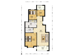 华融现代城全朝阳三居，采光好，视野好-涿州华融现代城户型图