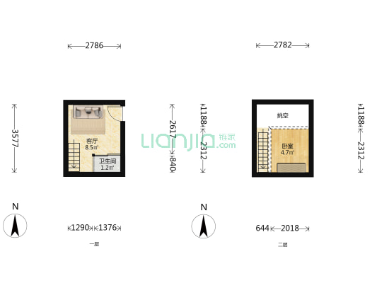后毛家湾 1室1厅1卫 14平方