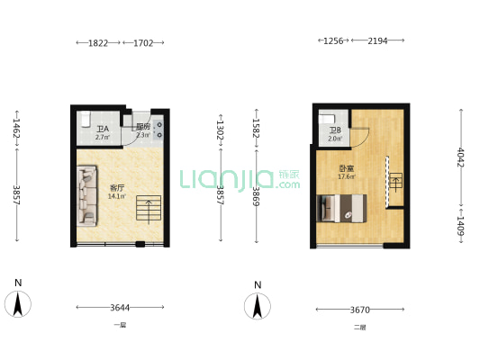 平海商厦 1室1厅2卫 31平方