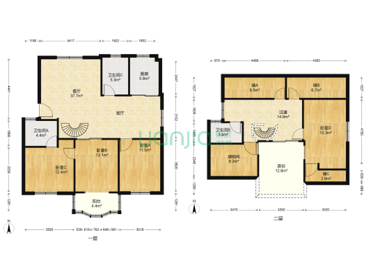 东裕社区D2区 4室1厅3卫 158平方