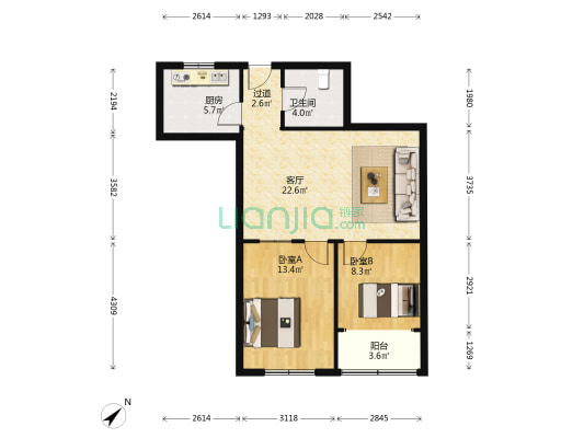 辽宁路 2室1厅1卫 97平方
