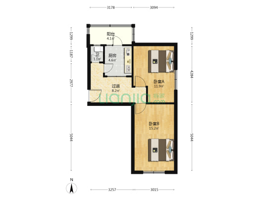 友好里(西青区) 2室0厅1卫 59平方